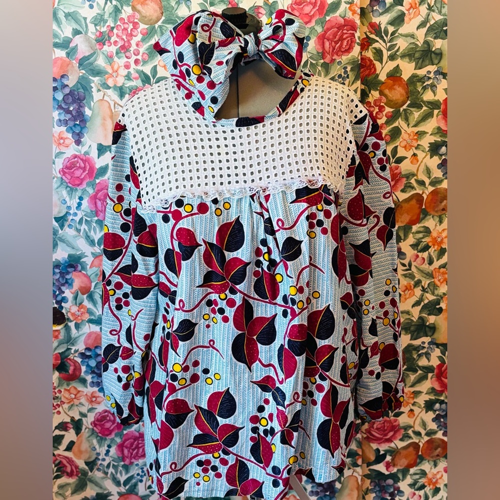 Floral, 1940’s reproduction Blouse, 2X